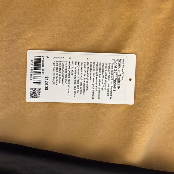 Lululemon on wunder train high rise leggings 25in inseam, with pockets - Picture 2 of 3